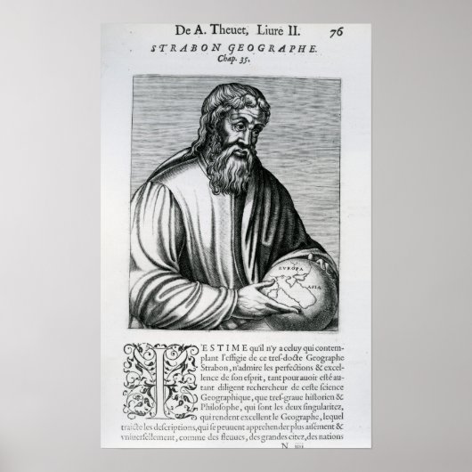 Strabo, illustration from Andre Thevet's ポスター (正面)