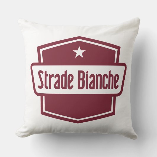 Strade Biancheロゴ クッション (正面)
