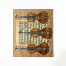 StradivariusのバイオリンのトリオのBach Chaconneの原稿