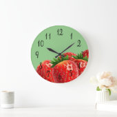 Straeberries ラージ壁時計 (ホーム)