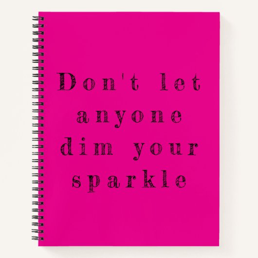 Strahlkraft Notizbuch – Lass dich nicht dimmen ノートブック (正面)