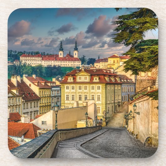 Strahov Monastery Morning Hard Plastic Coaster コースター (正面)