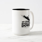 Straight Down Commute Submarine Humor ツートーンマグカップ (正面右)