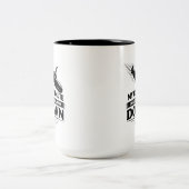 Straight Down Commute Submarine Humor ツートーンマグカップ (中央)