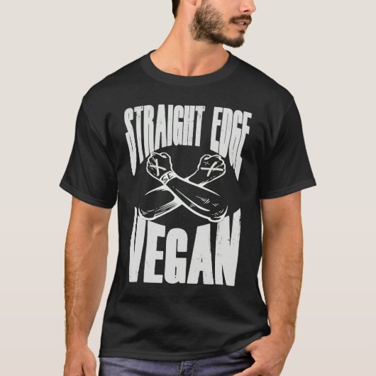 Straight Edge Vegan Anti Drug Punk Tシャツ (正面)