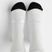 Straight Lines and Boxes on Striped White ソックス (上部)