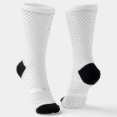 Straight Lines and Boxes on Striped White ソックス (傾斜あり)