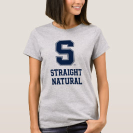 Straight Natural Hair College Letter Graphic Tee Tシャツ