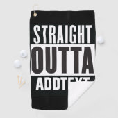 Straight Outtaでテキストを追加 ゴルフタオル (インサイチュ)