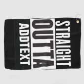 Straight Outtaでテキストを追加 ゴルフタオル (横)