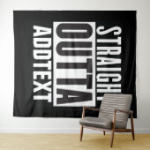 Straight Outtaでテキストを追加 タペストリー (インサイチュ(横))