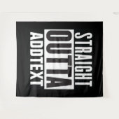 Straight Outtaでテキストを追加 タペストリー (正面(横))