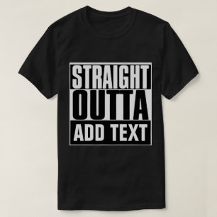 STRAIGHT OUTTAカスタムテキストはこちらT型 Tシャツ