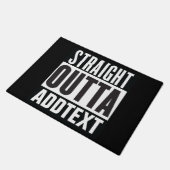Straight Outtaテキストの追加 ドアマット (アングル)