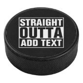 STRAIGHT OUTTA – ここにテキストを追加/独自に作成 アイスホッケーパック (3/4)