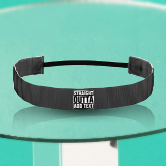STRAIGHT OUTTA – ここにテキストを追加/独自に作成 アスレチックヘッドバンド