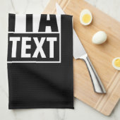 STRAIGHT OUTTA – ここにテキストを追加/独自に作成 キッチンタオル (四つ折り)