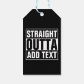 STRAIGHT OUTTA – ここにテキストを追加/独自に作成 ギフトタグ (裏面)