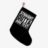 STRAIGHT OUTTA – ここにテキストを追加/独自に作成 スモールクリスマスストッキング (正面 (吊り時))