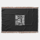 STRAIGHT OUTTA – ここにテキストを追加/独自に作成 スローブランケット (正面)