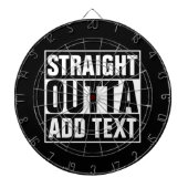 STRAIGHT OUTTA – ここにテキストを追加/独自に作成 ダーツボード (正面)