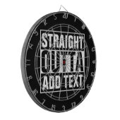 STRAIGHT OUTTA – ここにテキストを追加/独自に作成 ダーツボード (正面左)