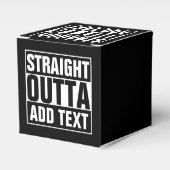 STRAIGHT OUTTA – ここにテキストを追加/独自に作成 フェイバーボックス (正面サイド)