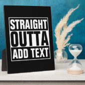 STRAIGHT OUTTA – ここにテキストを追加/独自に作成 フォトプラーク (側面)