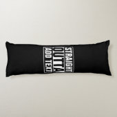 STRAIGHT OUTTA – ここにテキストを追加/独自に作成 ボディピロー (裏面)