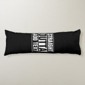 STRAIGHT OUTTA – ここにテキストを追加/独自に作成 ボディピロー (正面)