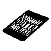 STRAIGHT OUTTA – ここにテキストを追加/独自に作成 マグネット (左側)