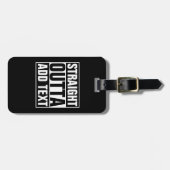 STRAIGHT OUTTA – ここにテキストを追加/独自に作成 ラゲッジタグ (正面横)