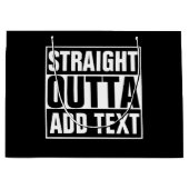 STRAIGHT OUTTA – ここにテキストを追加/独自に作成 ラージペーパーバッグ (正面)