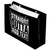 STRAIGHT OUTTA – ここにテキストを追加/独自に作成 ラージペーパーバッグ (正面アングル)