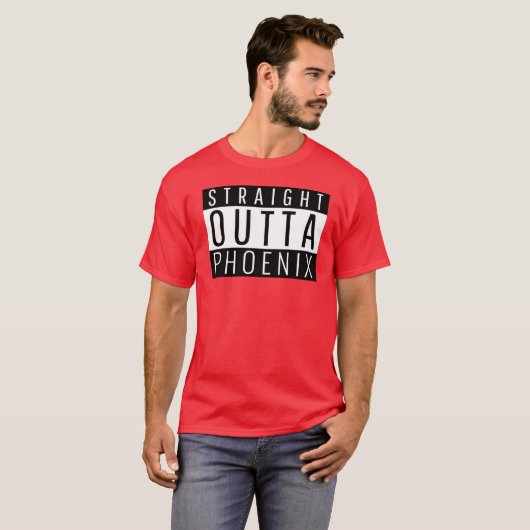 Straight Outta フェニックス Tシャツ (正面フル)