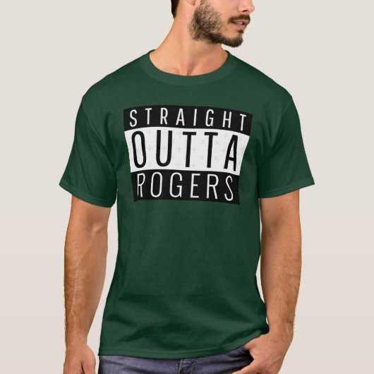 Straight Outta ロジャーズ アーカンソー Tシャツ (正面)