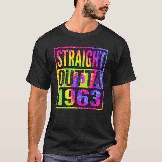 Straight Outta 1963 59th Birthday For Her Him Tシャツ (正面)