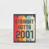 Straight Outta 2001 Funny Retro Birthday Awesome S カード (正面)