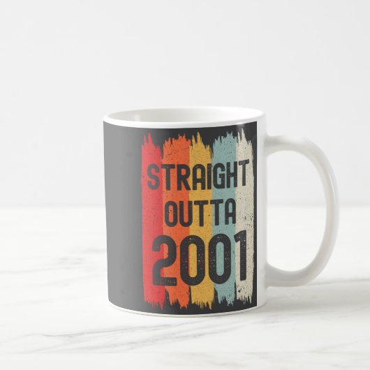 Straight Outta 2001 Funny Retro Birthday Awesome S コーヒーマグカップ (右)