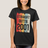 Straight Outta 2001 Funny Retro Birthday Awesome S Tシャツ (正面)