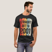 Straight Outta 2001 Funny Retro Birthday Awesome S Tシャツ (正面フル)