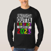 Straight Outta 5th Grade 2023 Graduation Fifth Gra Tシャツ (正面)
