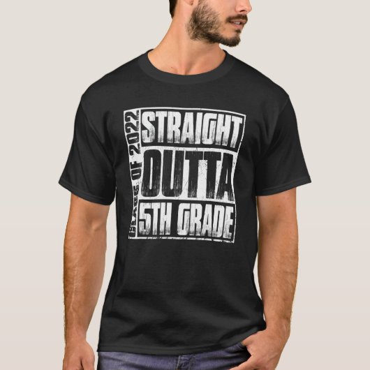Straight Outta 5th Grade Graduation 2022 Boys Girl Tシャツ (正面)