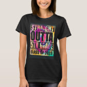 Straight Outta 5th Grade Great Graduation   1 Tシャツ (正面)