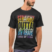 Straight Outta 8th Grade Tee Graduation 2024 Tie D Tシャツ (正面)