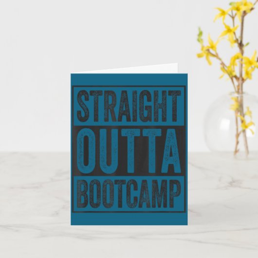 Straight outta bootcamp soldier basic training カード (黄色い花)
