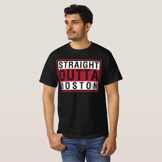 Straight Outta Boston Tシャツ (正面フル)