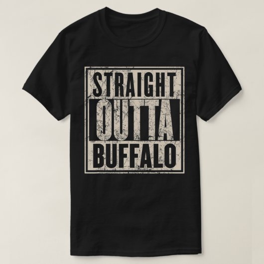 Straight Outta BUFFALO Retro Vintage  Tシャツ (デザイン正面)