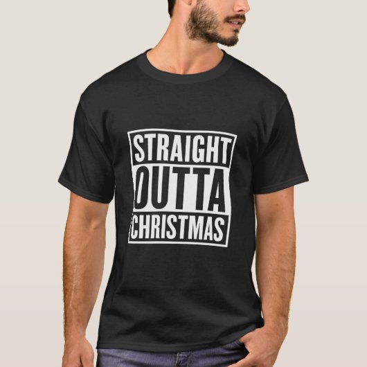 Straight Outta Christmas T-Shirt Tシャツ (正面)