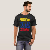 STRAIGHT OUTTA Colombia  Colombian Flag tee Tシャツ (正面フル)